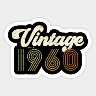 60th Birthday Gift 2020 - Retro - Vintage since 1960 Sticker